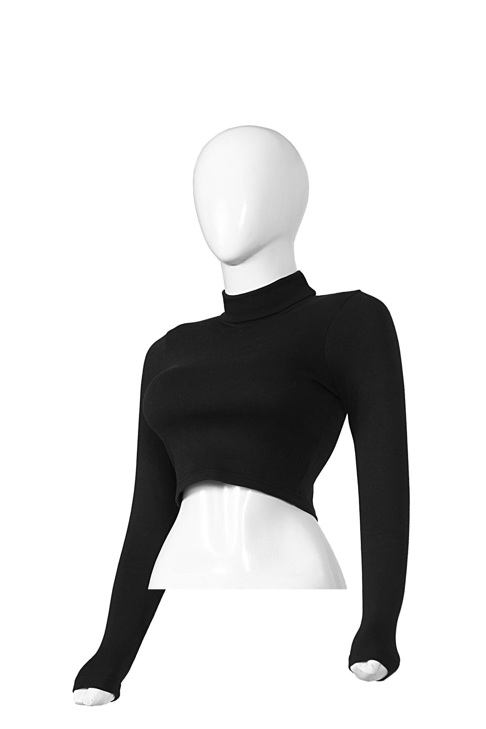 High Neck Long Sleeve Blouse